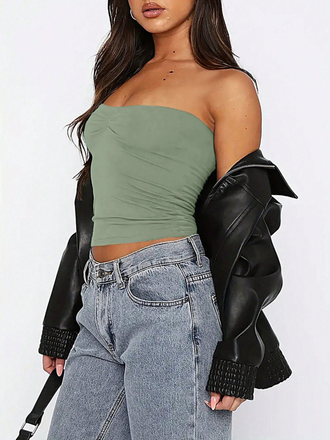 Devine Ruched Tube Top - Lunaria